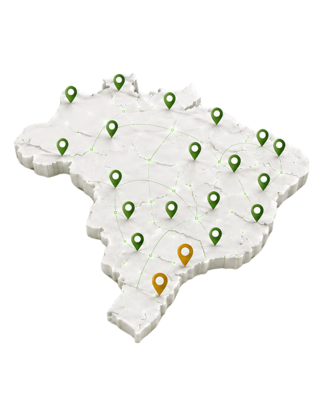 Mapa de Regiões Atendidas